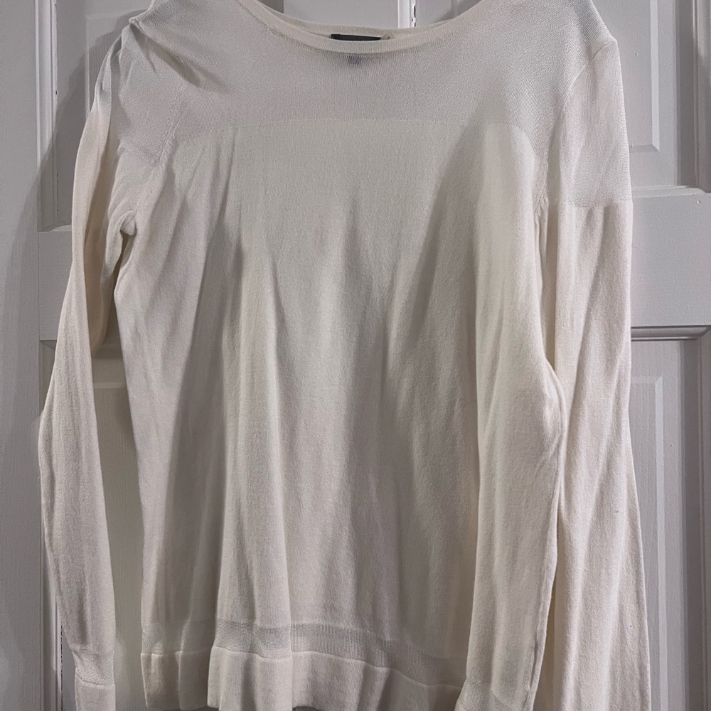 Lightweight Sweater Top with sheer accent